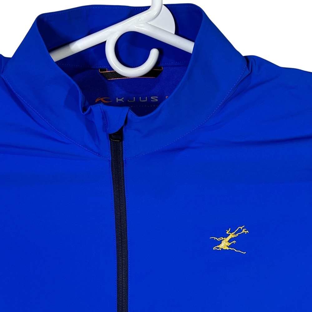 KJUS Domus Jacket Mens 2XL Full‎ Zip Blue Lightweight Golf Windbreaker